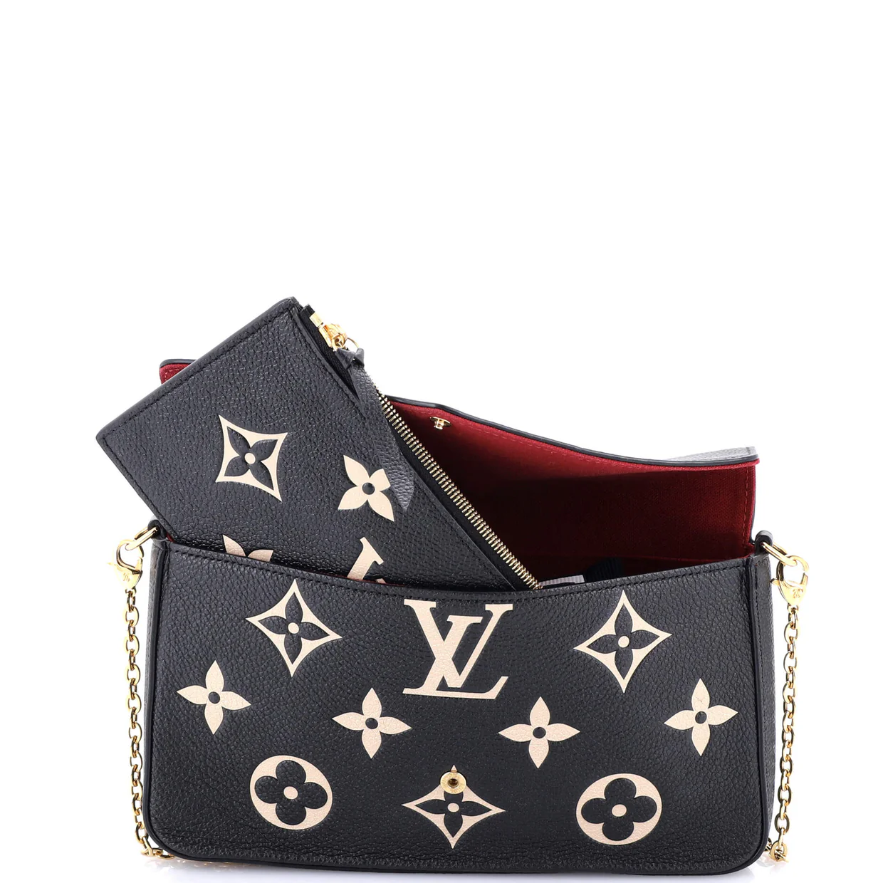 Felicie Pochette Bicolor Monogram Empreinte Giant - Deep Luxury