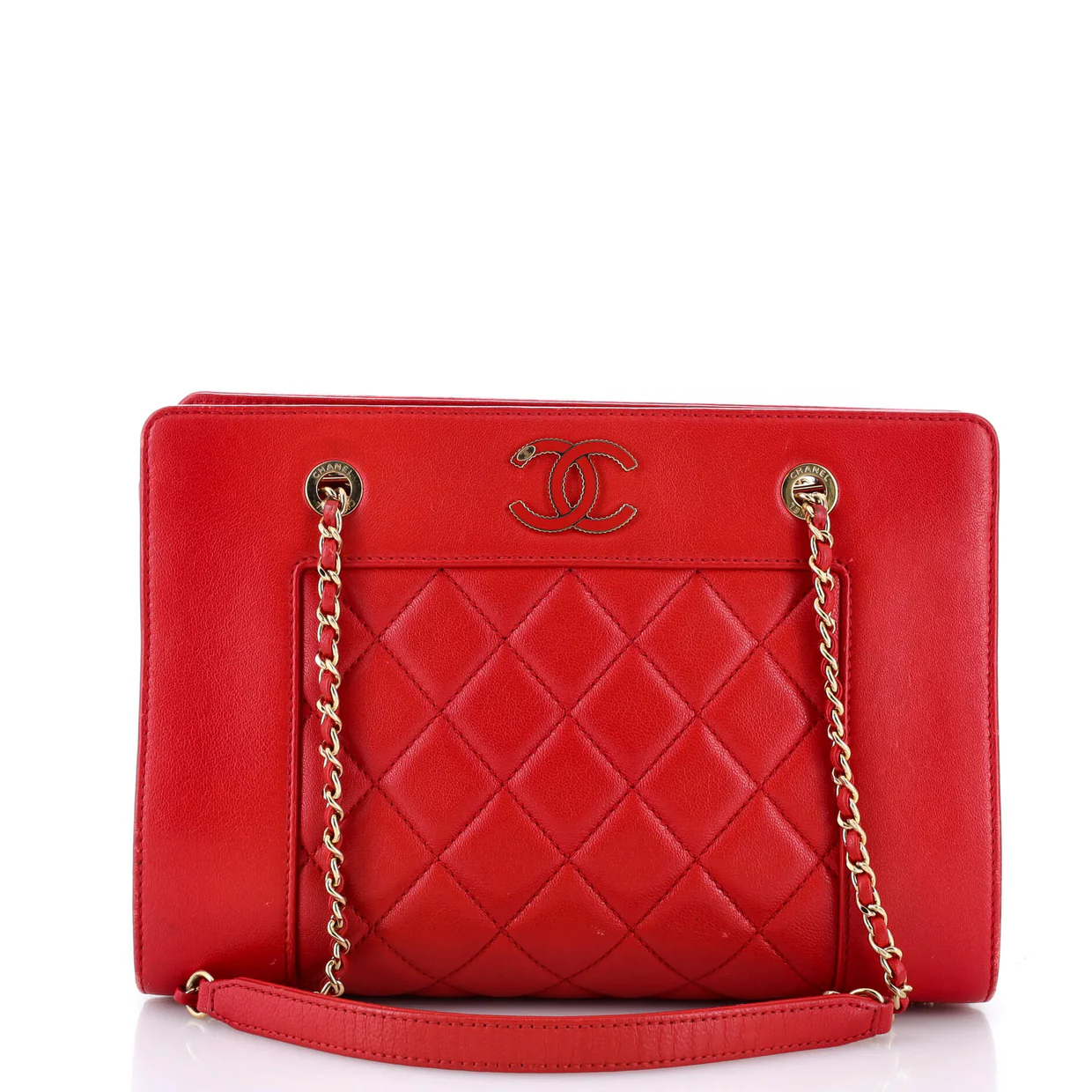 Mademoiselle Vintage Shopping Tote Quilted Sheepskin Small - Deep Luxury
