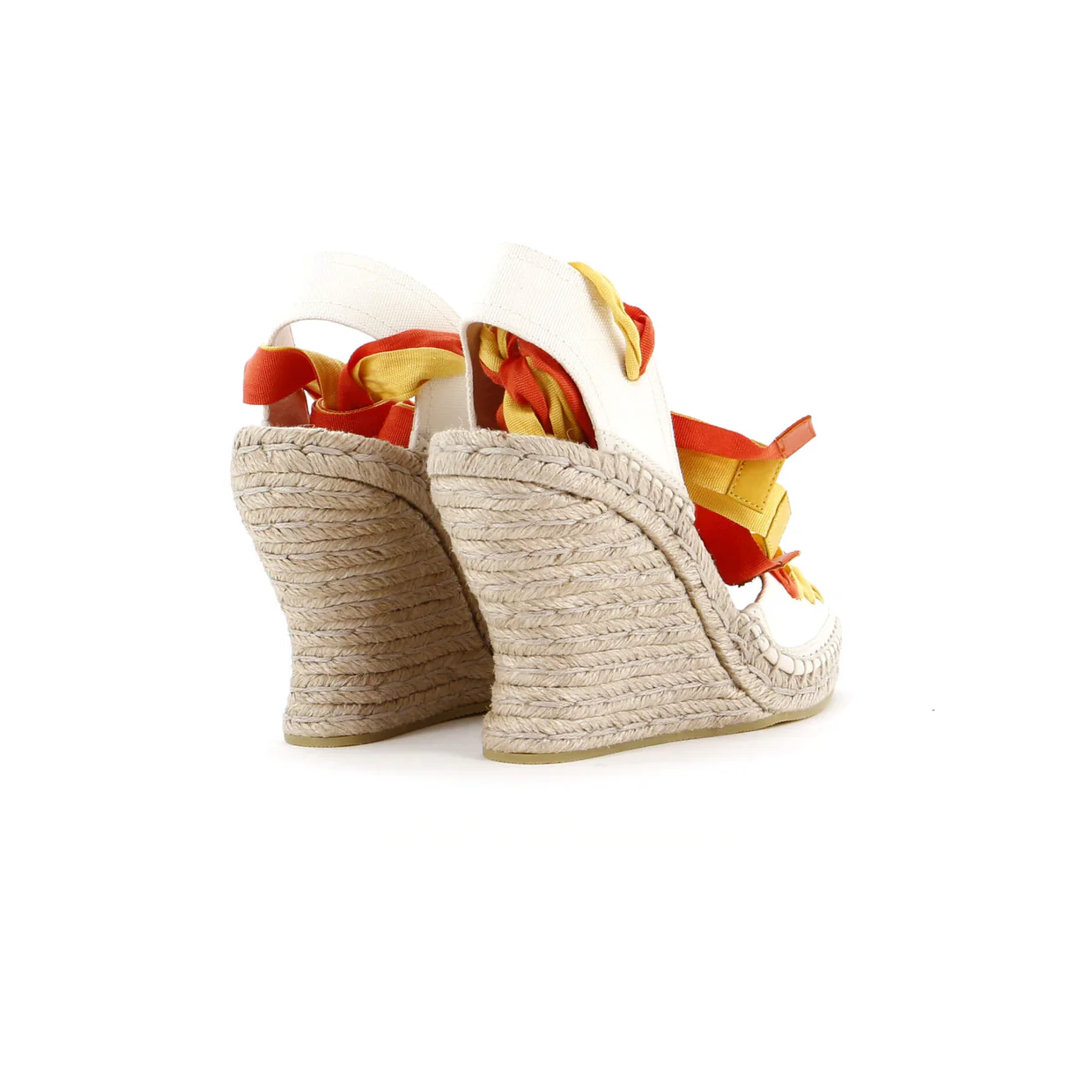 Women's GG Ankle Tie Wedge Espadrilles Canvas - Deep Luxury