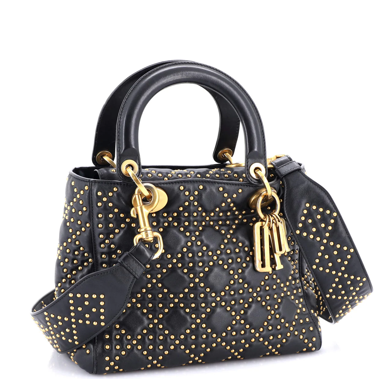 Supple Lady Dior Bag Cannage Studded Lambskin Small - Deep Luxury