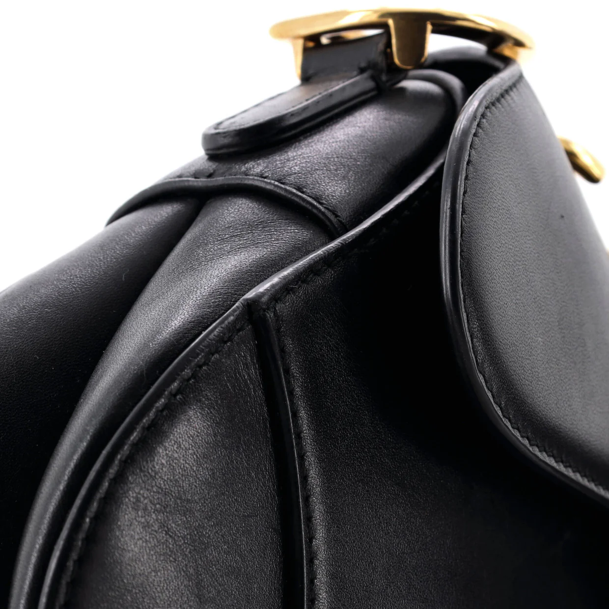 Saddle Handbag Leather Micro - Deep Luxury