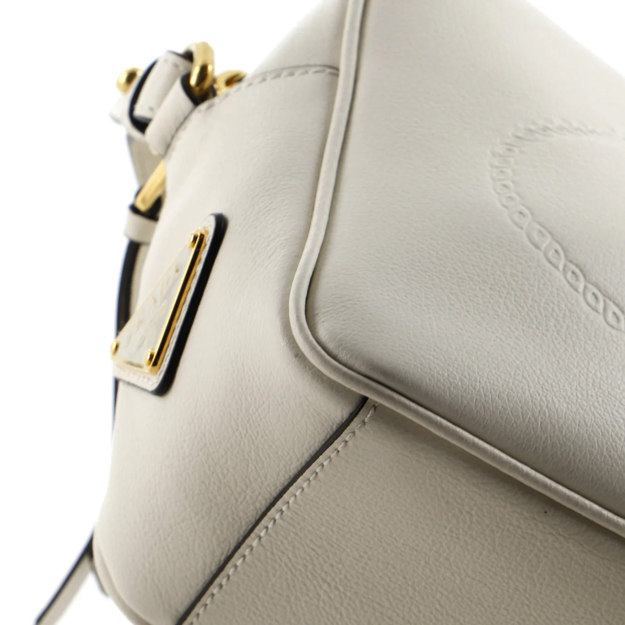 Logo Camera Bag Embossed Leather Small - Deep Luxury