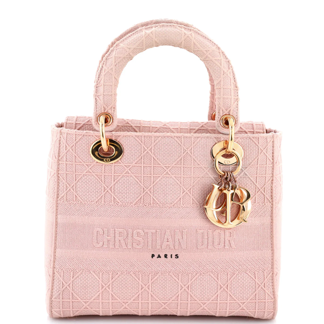Lady D-Lite Bag Cannage Embroidered Canvas Medium - Deep Luxury