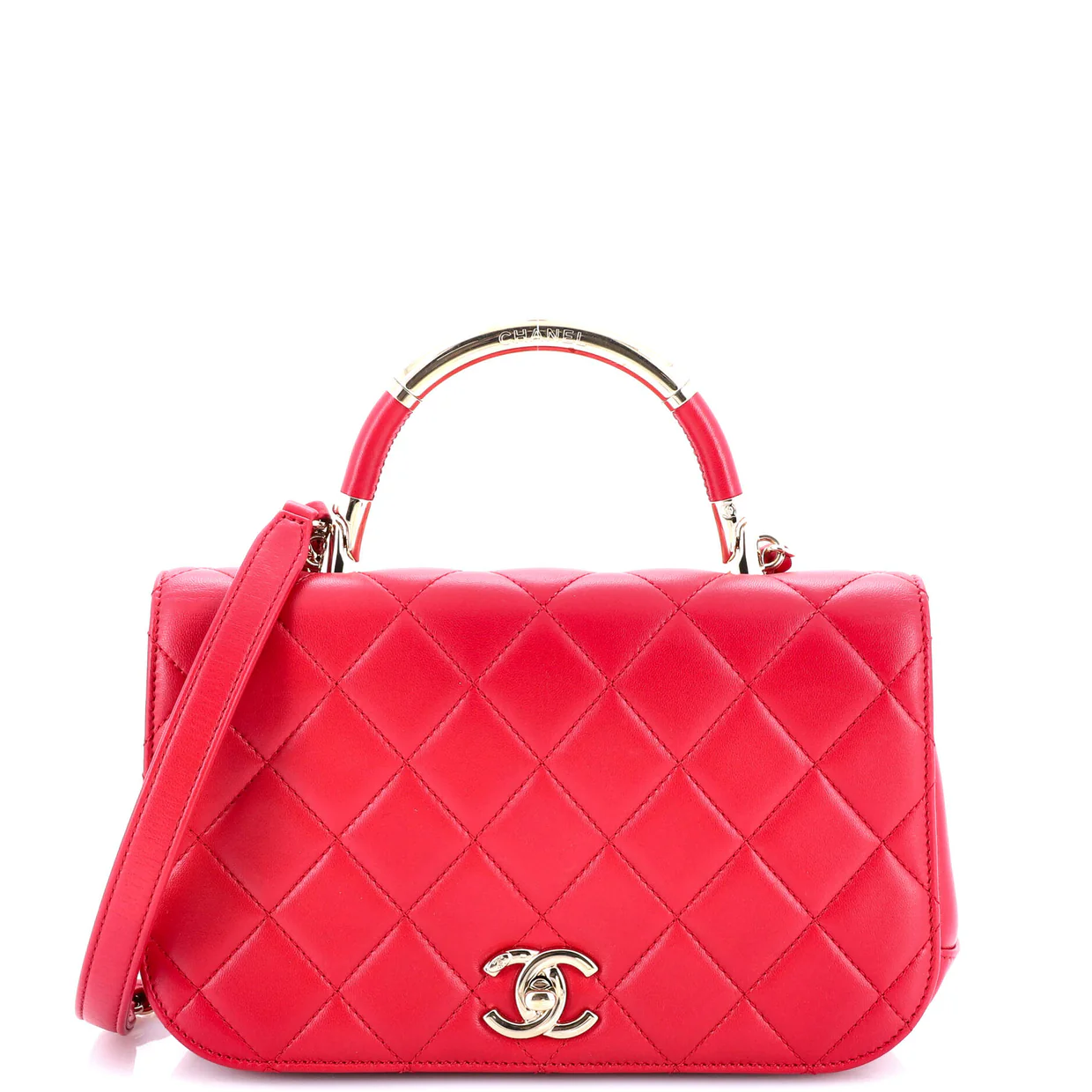 Carry Chic Flap Bag Quilted Lambskin Medium - Deep Luxury