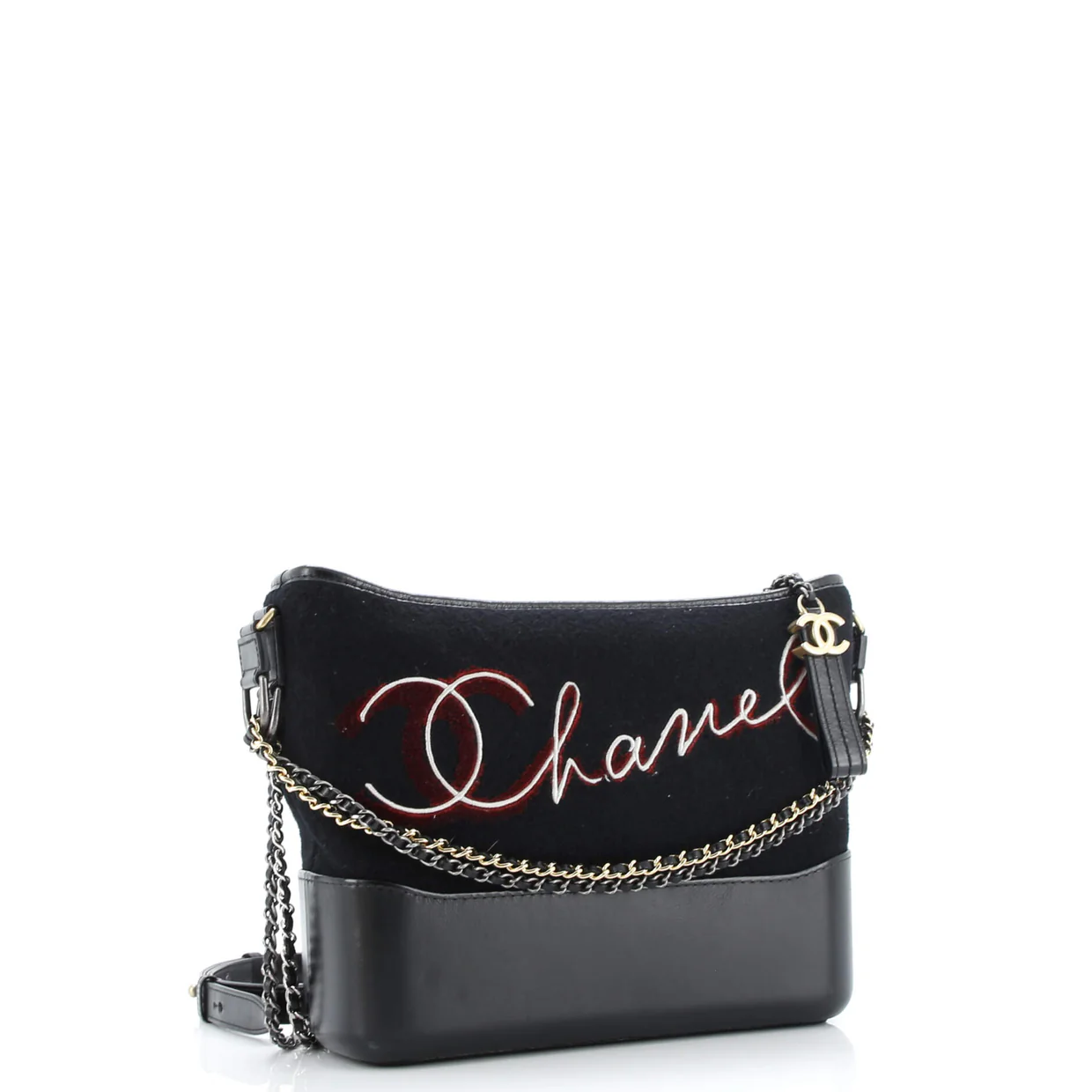 Paris-Hamburg Gabrielle Hobo Embroidered Wool and Calfskin Medium - Deep Luxury