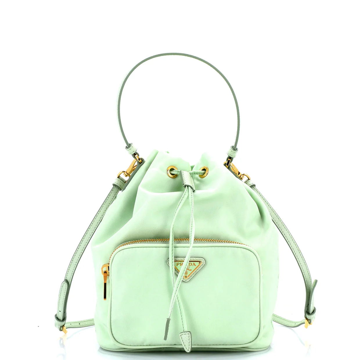 Drawstring Bucket Bag Tessuto Small - Deep Luxury