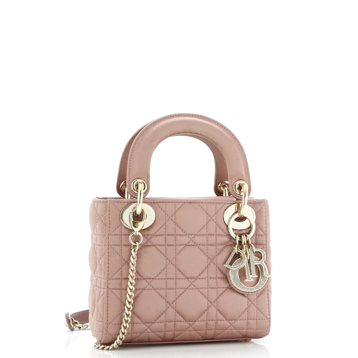 Lady Dior Chain Bag Cannage Quilt Iridescent Leather Mini - Deep Luxury