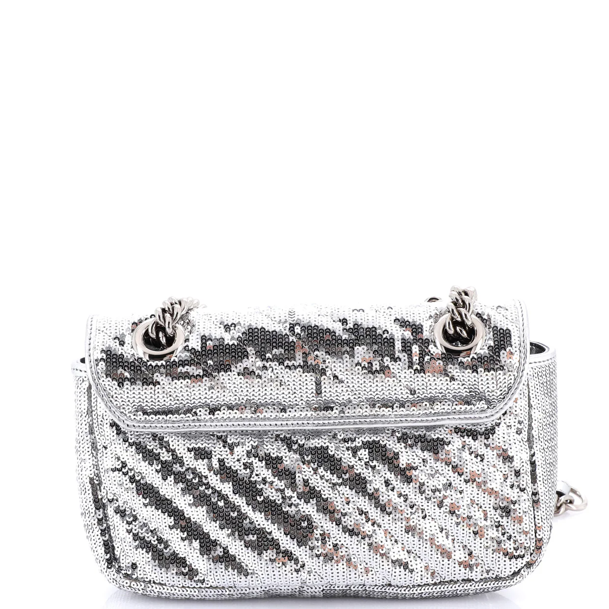 GG Marmont Flap Bag Diagonal Quilted Sequins Mini - Deep Luxury