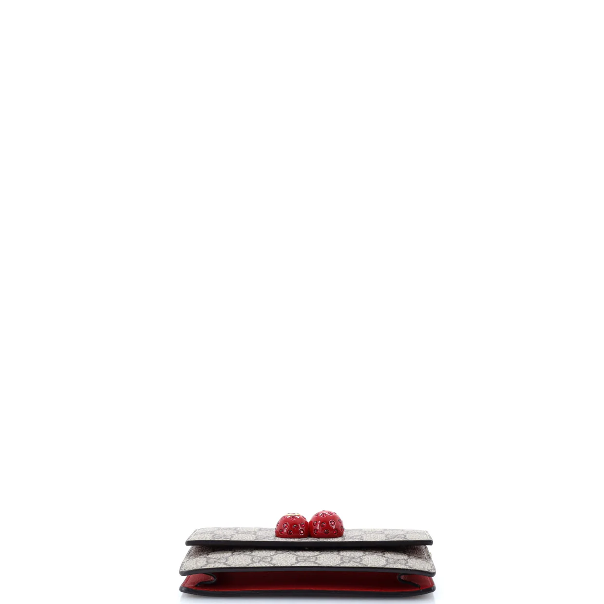 Cherries Wallet on Chain GG Coated Canvas Mini - Deep Luxury