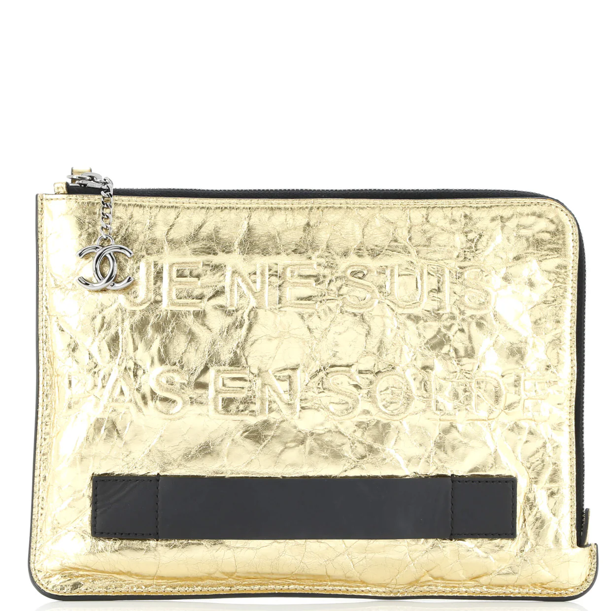 Feminine Pouch Crinkled Leather Medium - Deep Luxury