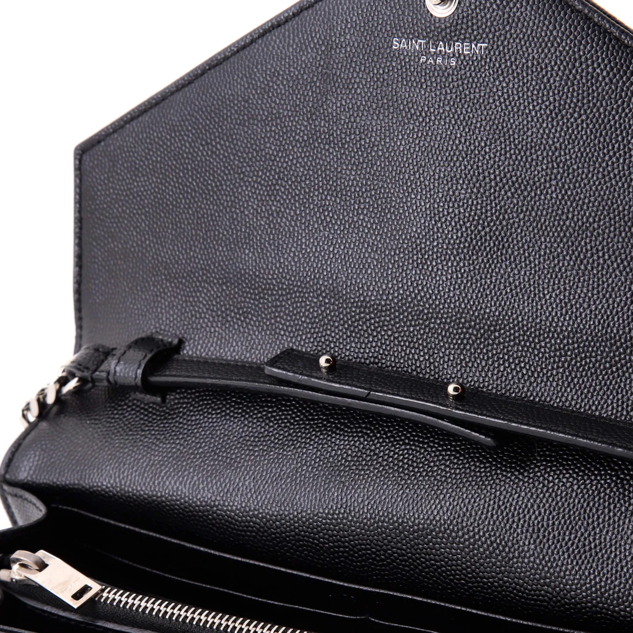 Classic Monogram Wallet on Chain Matelasse Chevron Leather Medium - Deep Luxury