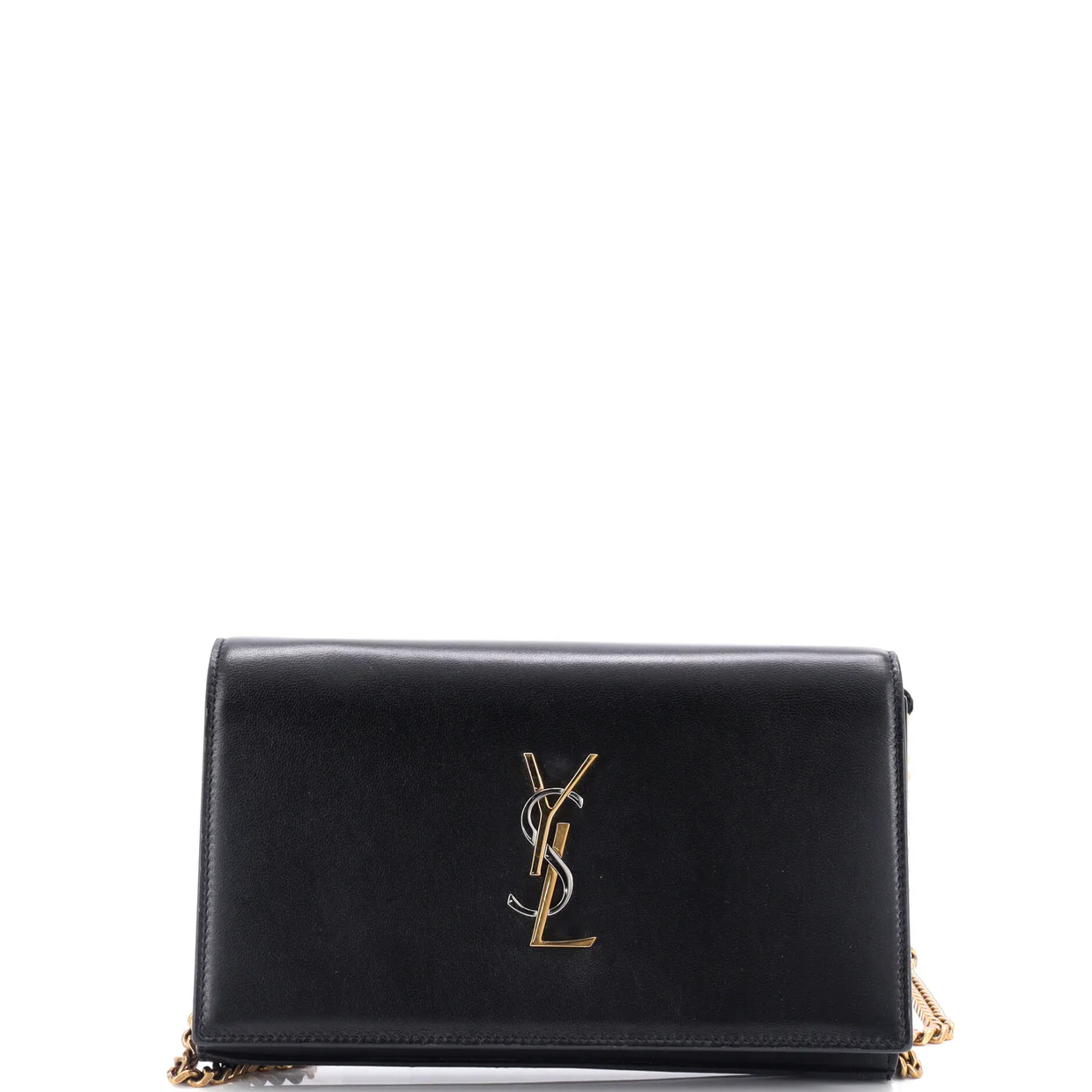 Classic Monogram Wallet on Chain Leather - Deep Luxury
