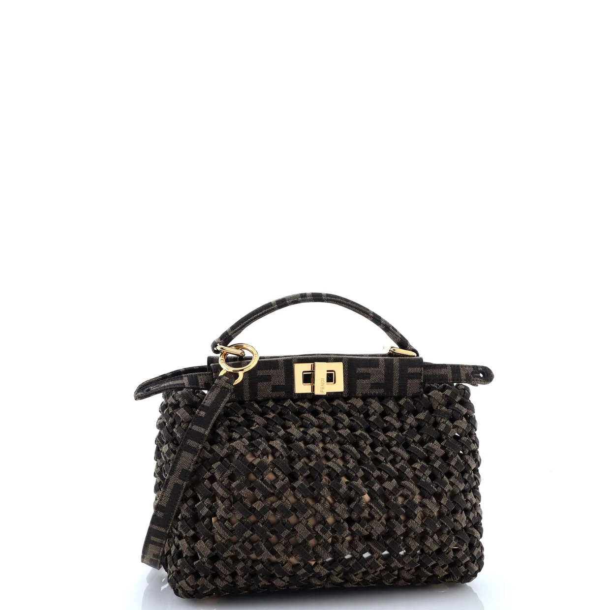 Peekaboo Bag Woven Zucca Canvas Mini - Deep Luxury