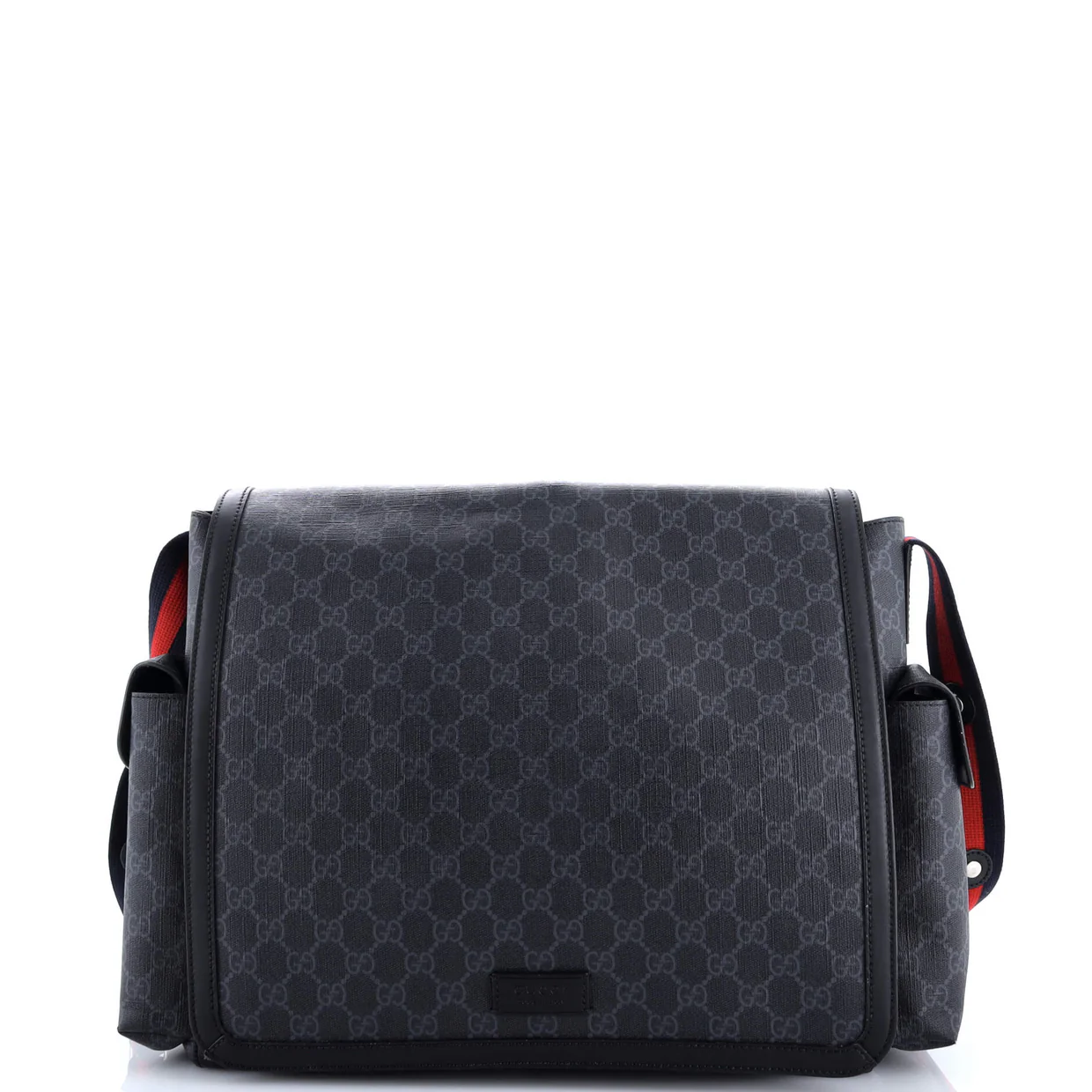 Web Strap Diaper Bag GG Coated Canvas Small - Deep Luxury