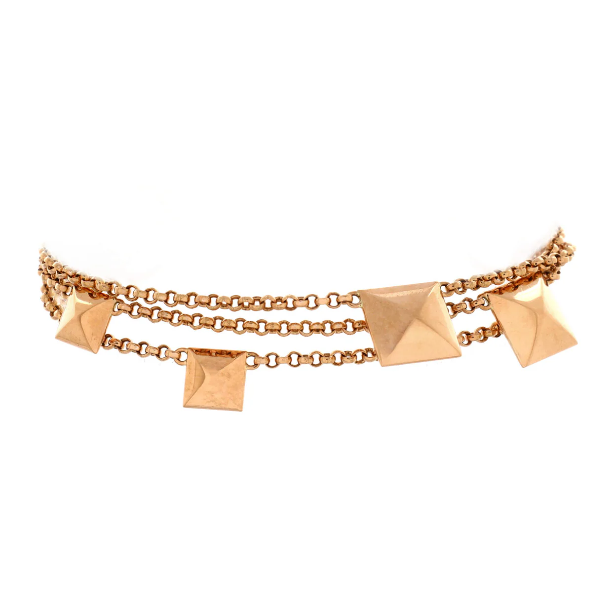 Hermès Clou d'H Multi Chain Bracelet 18K Rose Gold - Deep Luxury