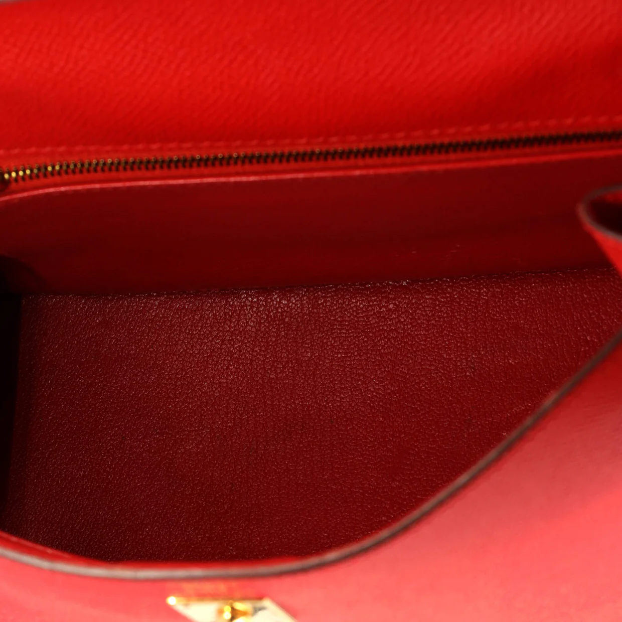 Kelly Handbag Rouge Tomate Epsom with Gold Hardware 25 - Deep Luxury