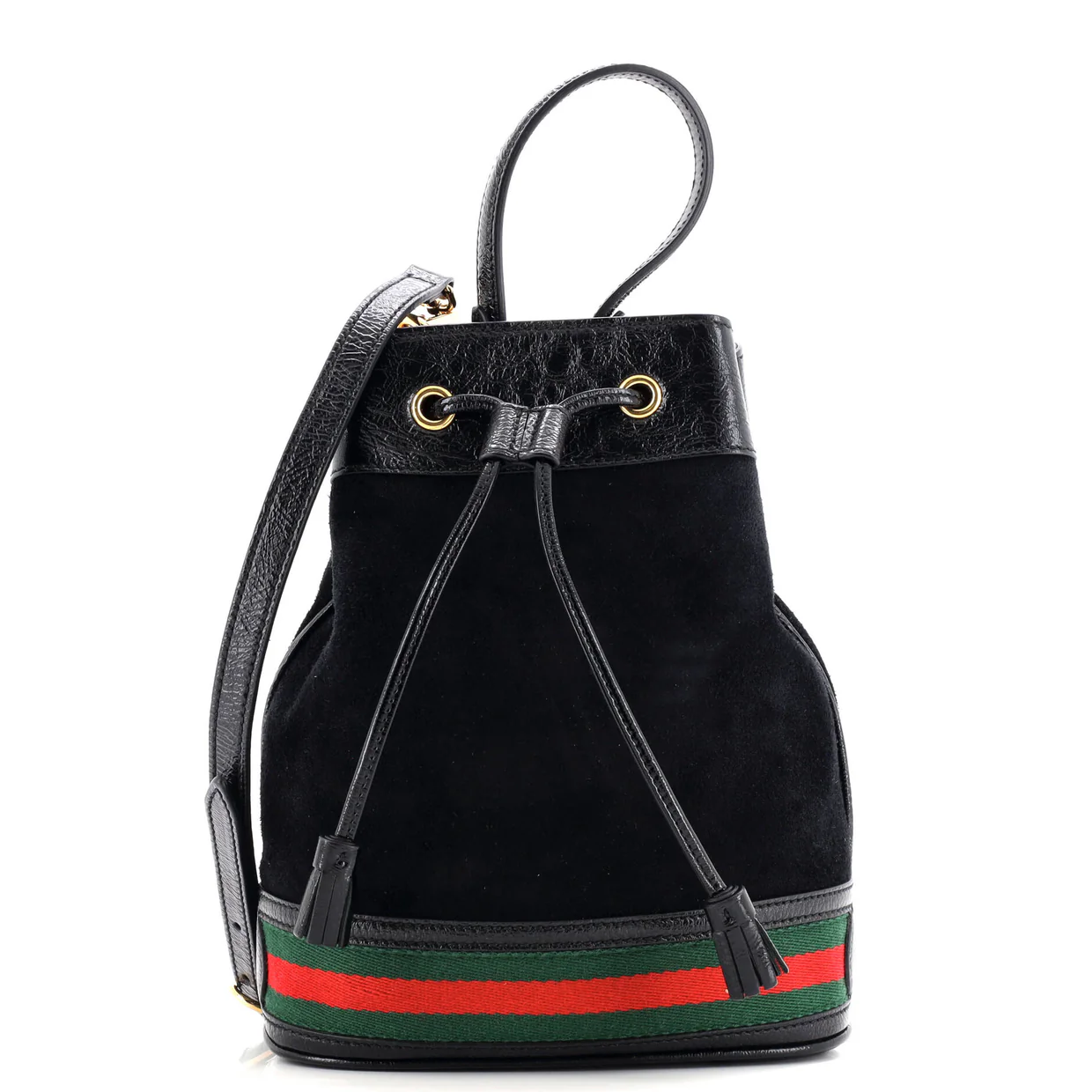 Ophidia Bucket Bag Suede Small - Deep Luxury