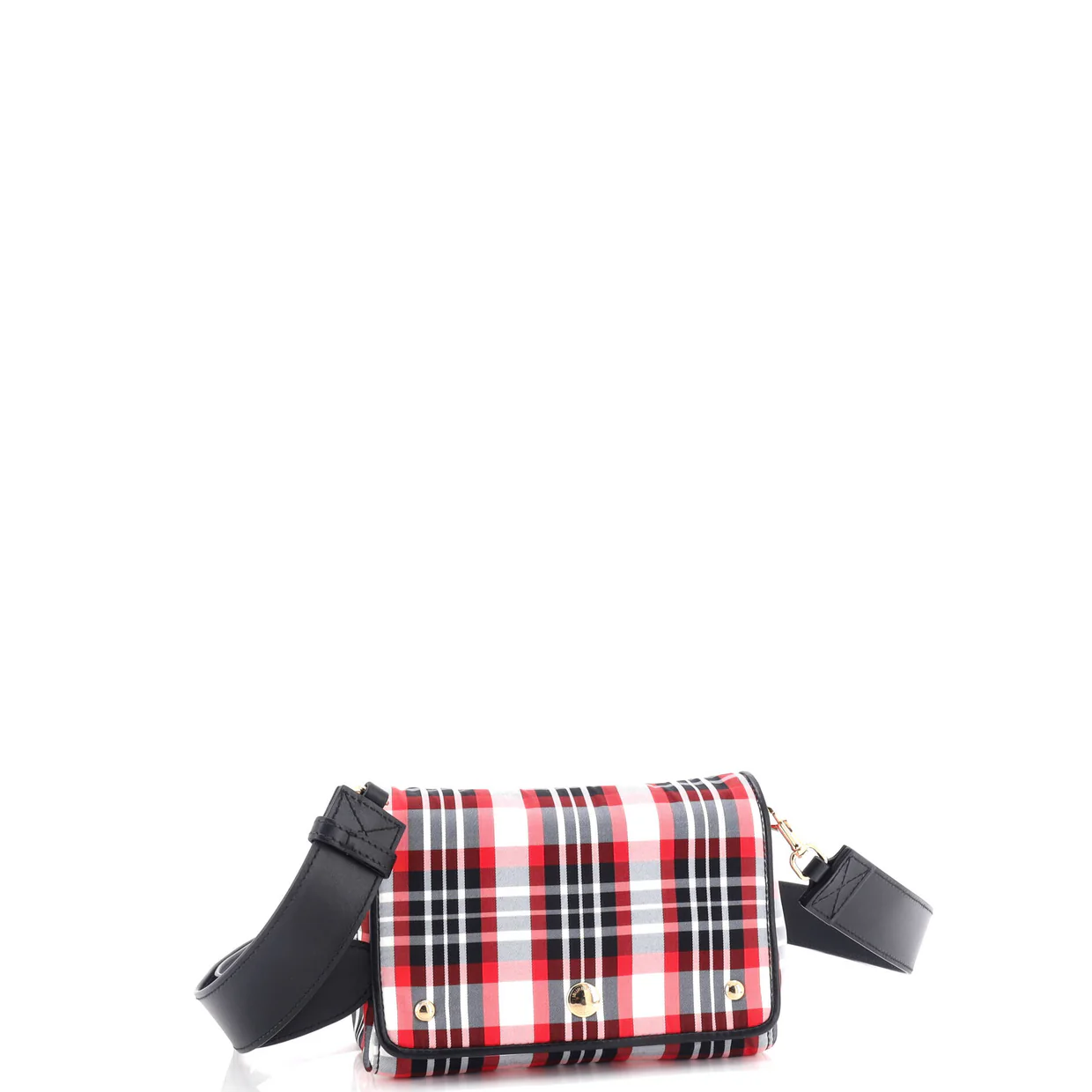 Hackberry Shoulder Bag Tartan Check Nylon Small - Deep Luxury