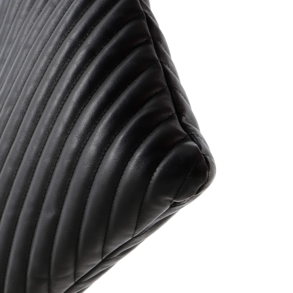 Classic Monogram Wristlet Pouch Matelasse Chevron Leather Large - Deep Luxury