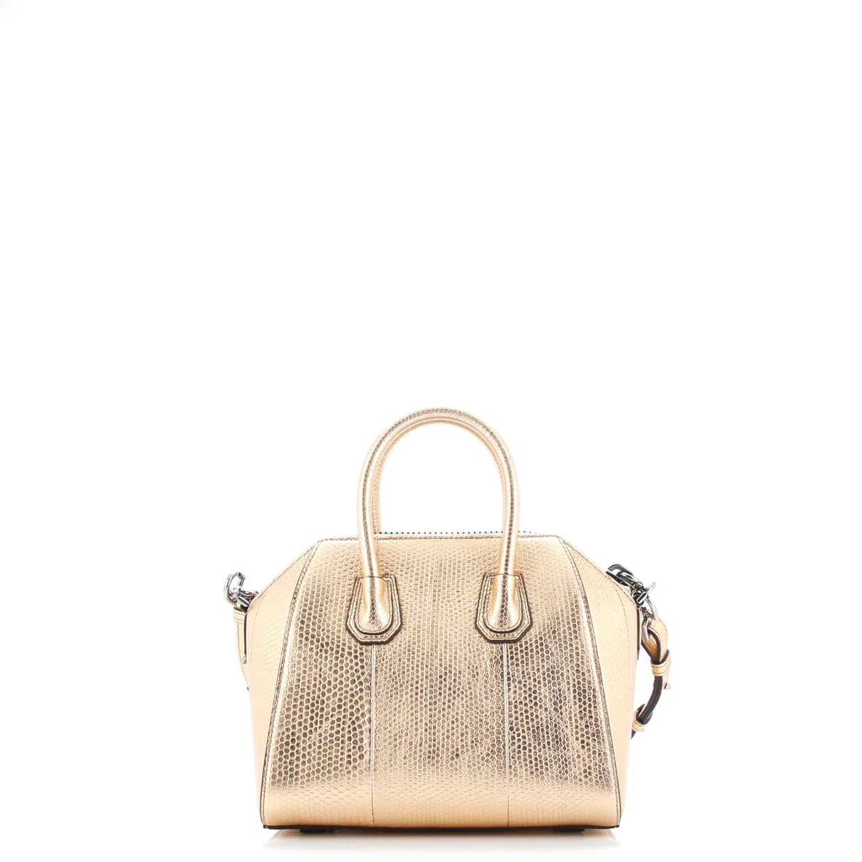 Antigona Bag Snakeskin Embossed Leather Mini - Deep Luxury