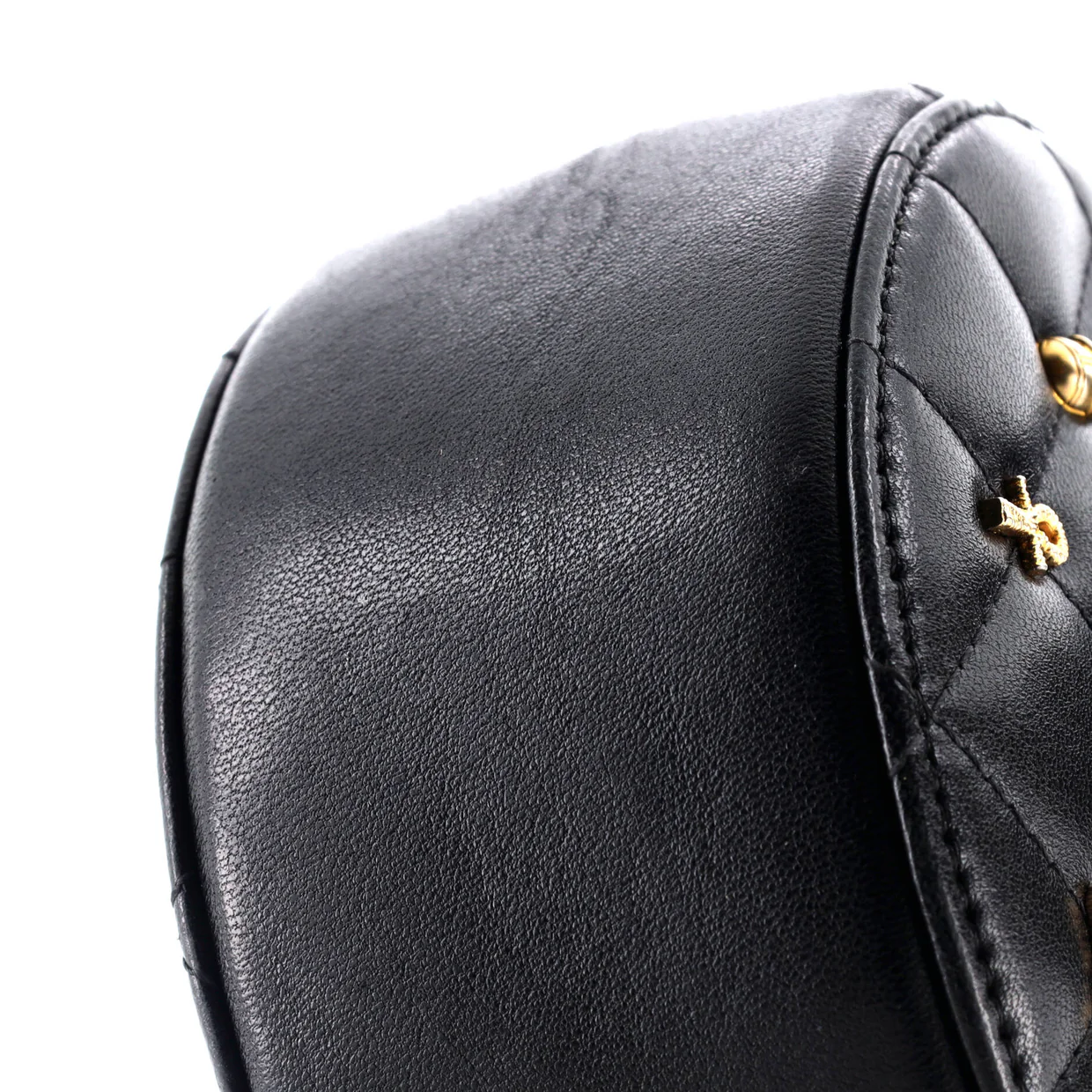 Egyptian Amulet Round Chain Clutch Quilted Calfskin Mini - Deep Luxury