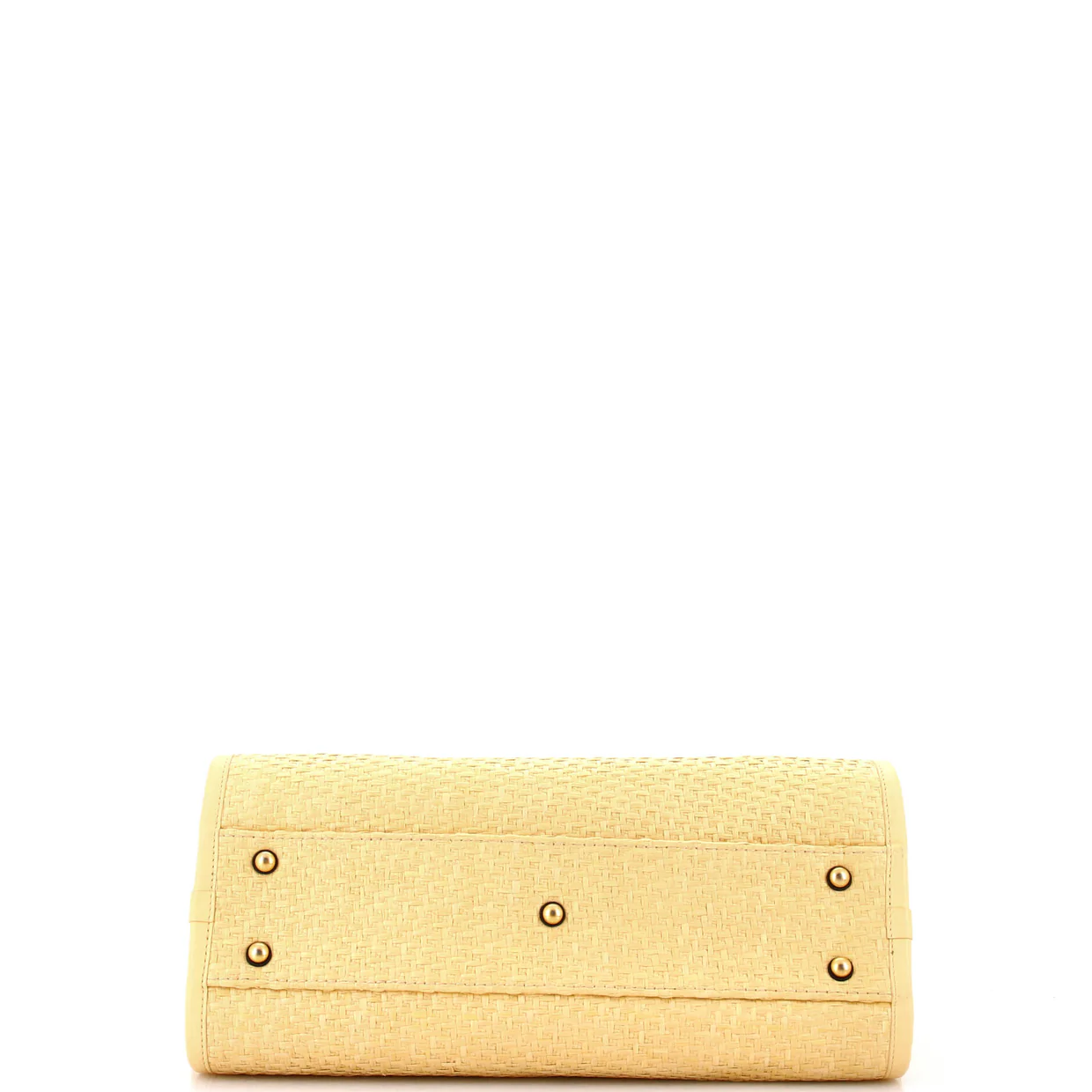 Deauville Tote Straw with Chain Detail Small - Deep Luxury