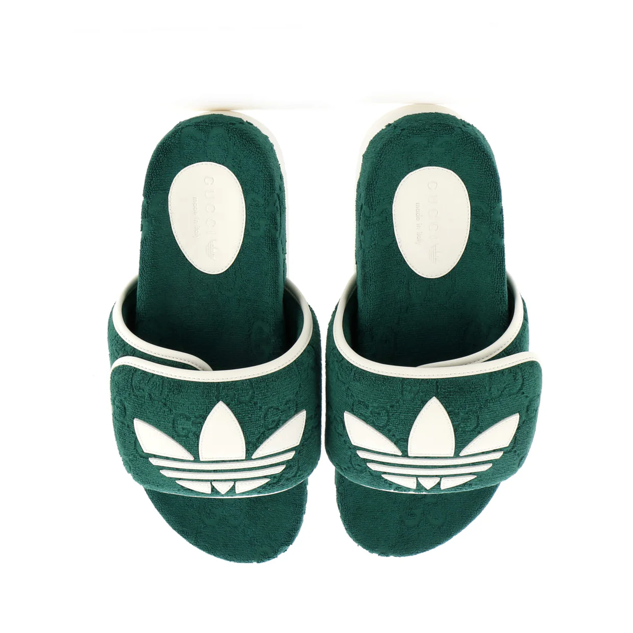 x Adidas Men's Platform Slide Sandals Terry Cloth - Deep Luxury