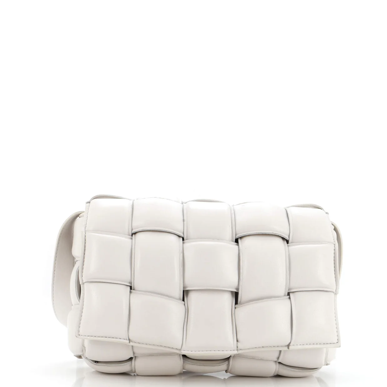 Cassette Crossbody Bag Padded Maxi Intrecciato Leather Small - Deep Luxury
