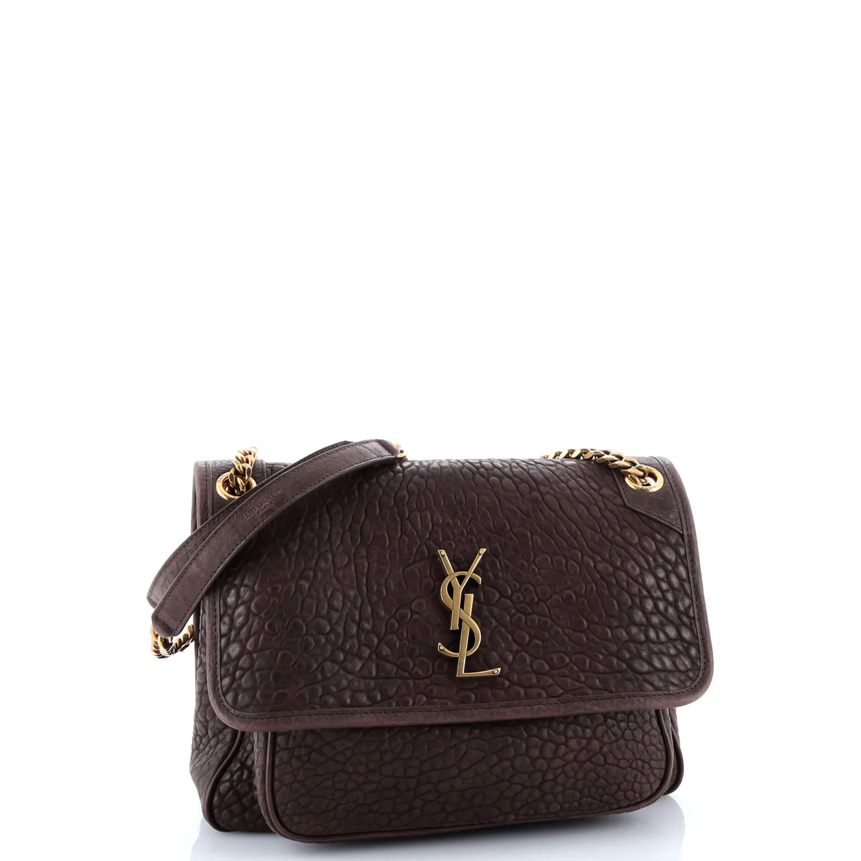 Niki Chain Flap Bag Leather Medium - Deep Luxury