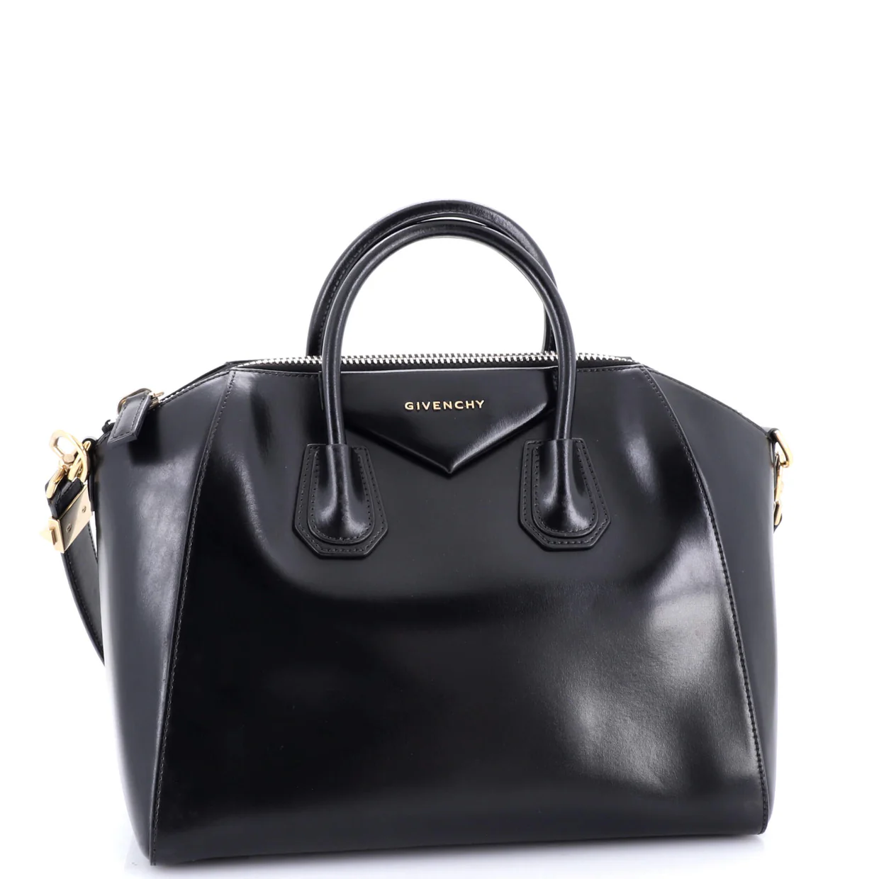 Antigona Bag Glazed Leather Medium - Deep Luxury