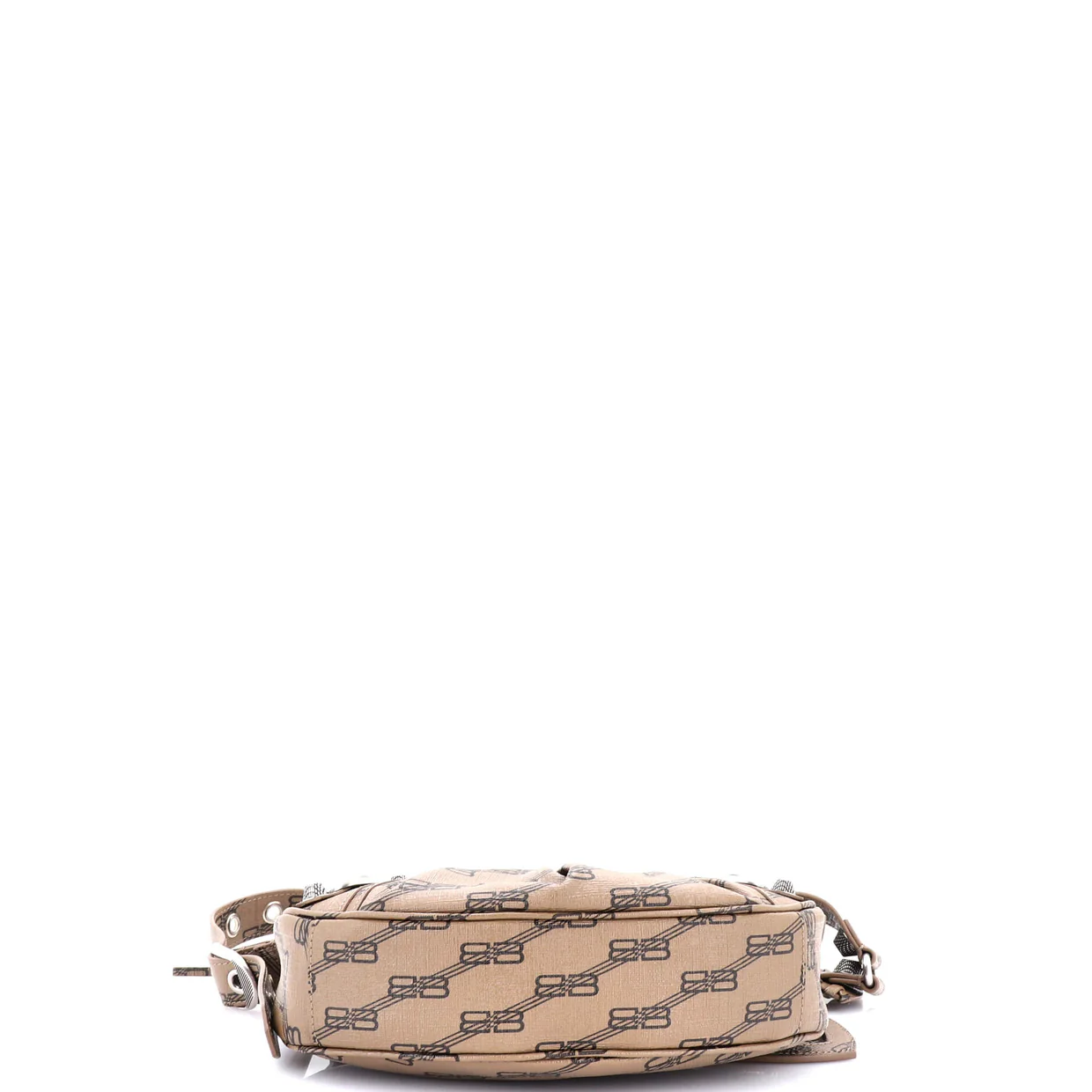 Le Cagole Giant Studs Shoulder Bag BB Monogram Coated Canvas XS - Deep Luxury