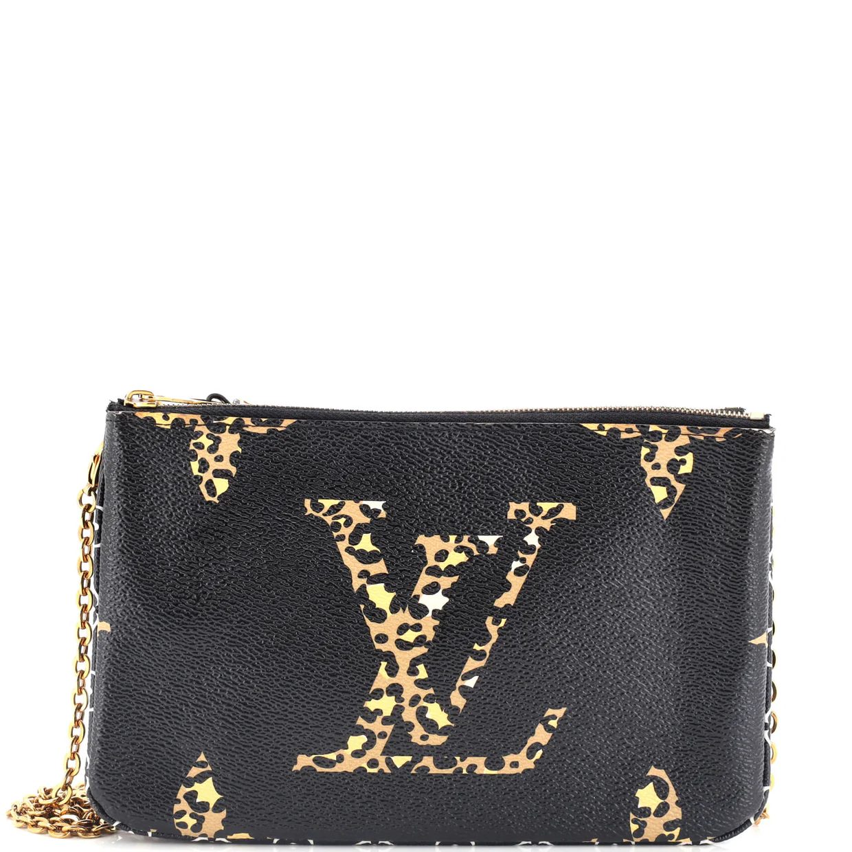 Double Zip Pochette Limited Edition Jungle Monogram Giant - Deep Luxury