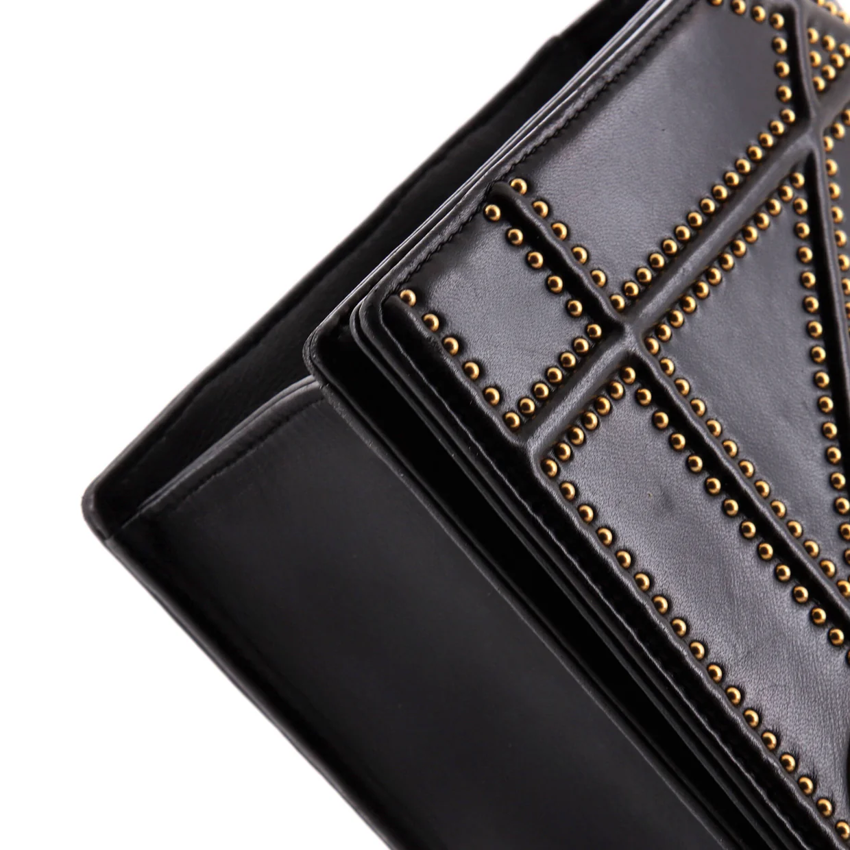 Diorama Flap Bag Studded Leather Medium - Deep Luxury