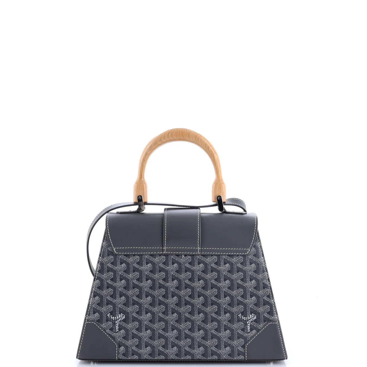 Saigon Top Handle Bag Coated Canvas with Leather PM - Deep Luxury