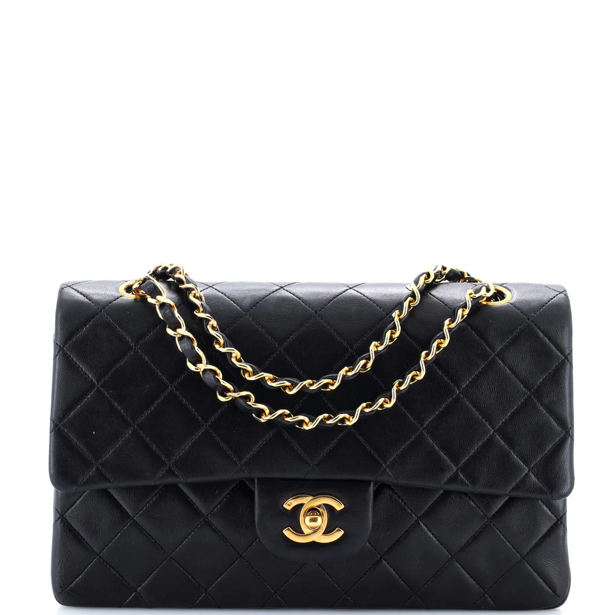 Vintage Classic Double Flap Bag Quilted Lambskin Medium - Deep Luxury