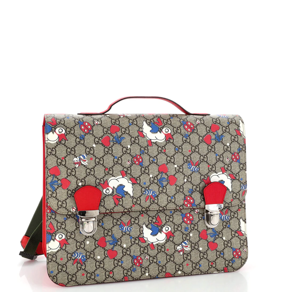 Children's Flap Backpack Printed GG Coated Canvas - Deep Luxury