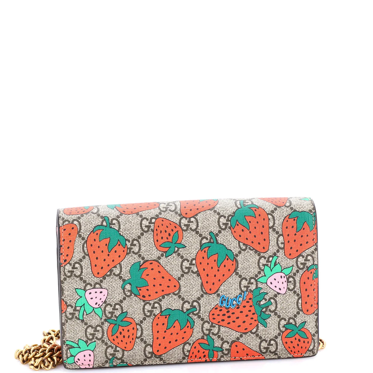 Chain Wallet Printed GG Coated Canvas - Deep Luxury