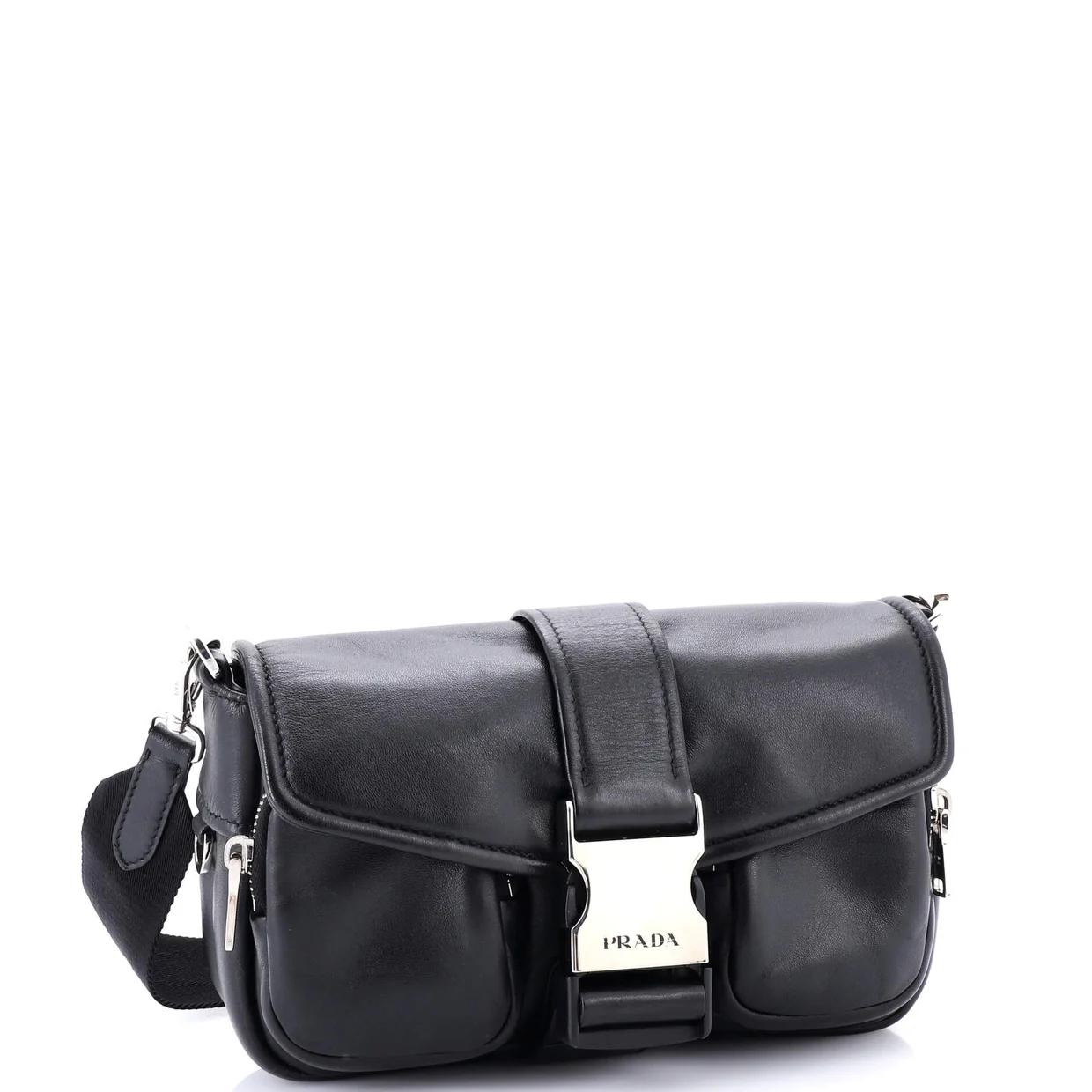 Pocket Flap Shoulder Bag Leather - Deep Luxury