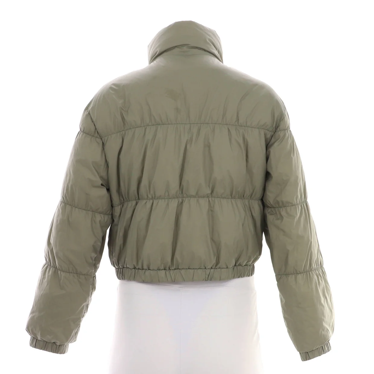 Women's Double Zipper Puffer Jacket Quilted Polyester with Down - Deep Luxury