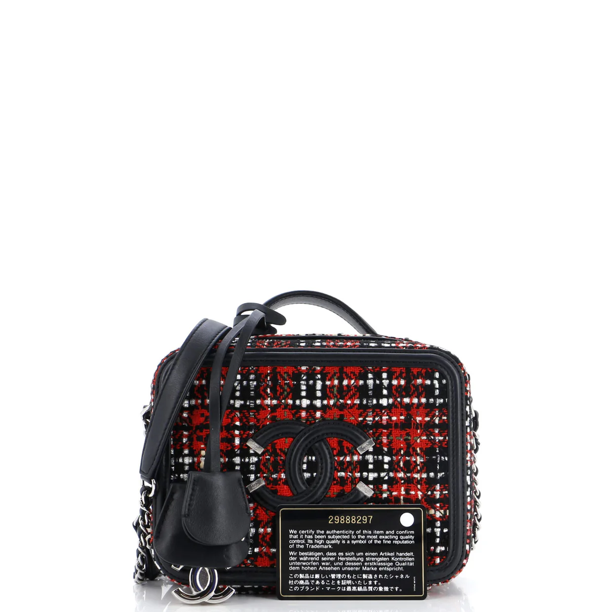 Filigree Vanity Case Quilted Tweed Small - Deep Luxury