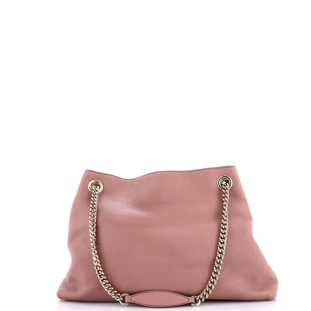 Soho Chain Strap Shoulder Bag Leather Medium - Deep Luxury