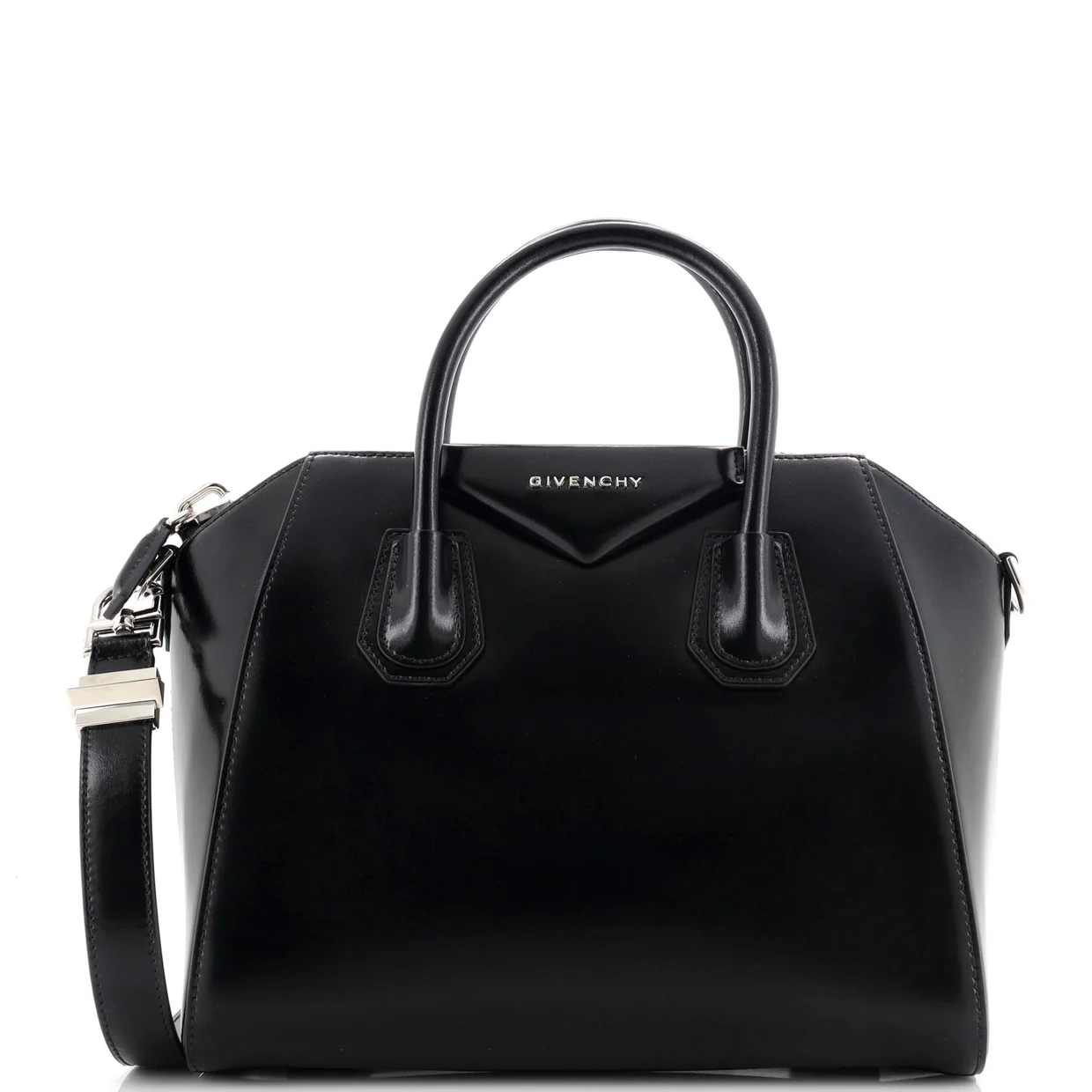 Antigona Bag Glazed Leather Small - Deep Luxury