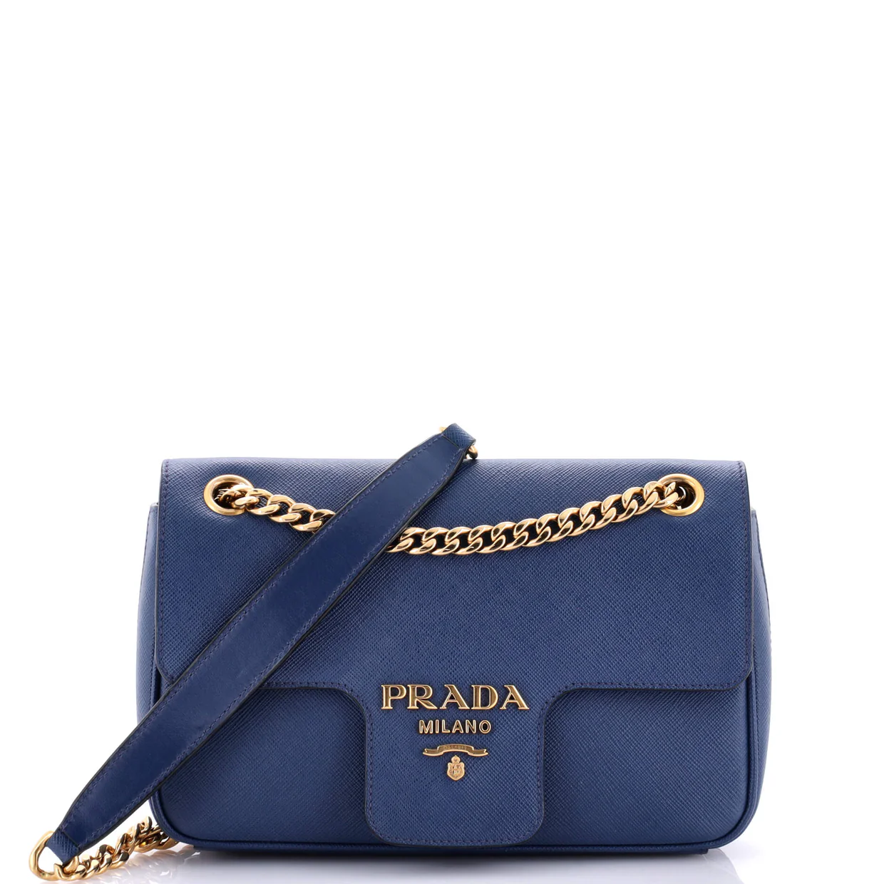 Pattina Flap Shoulder Bag Saffiano Leather Small - Deep Luxury