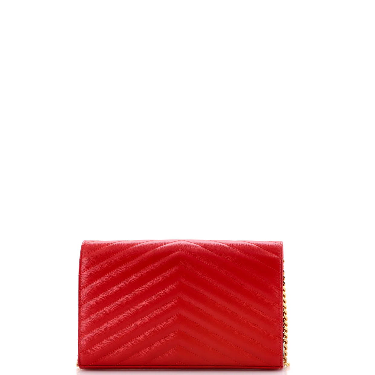 Classic Monogram Wallet on Chain Matelasse Chevron Leather Medium - Deep Luxury