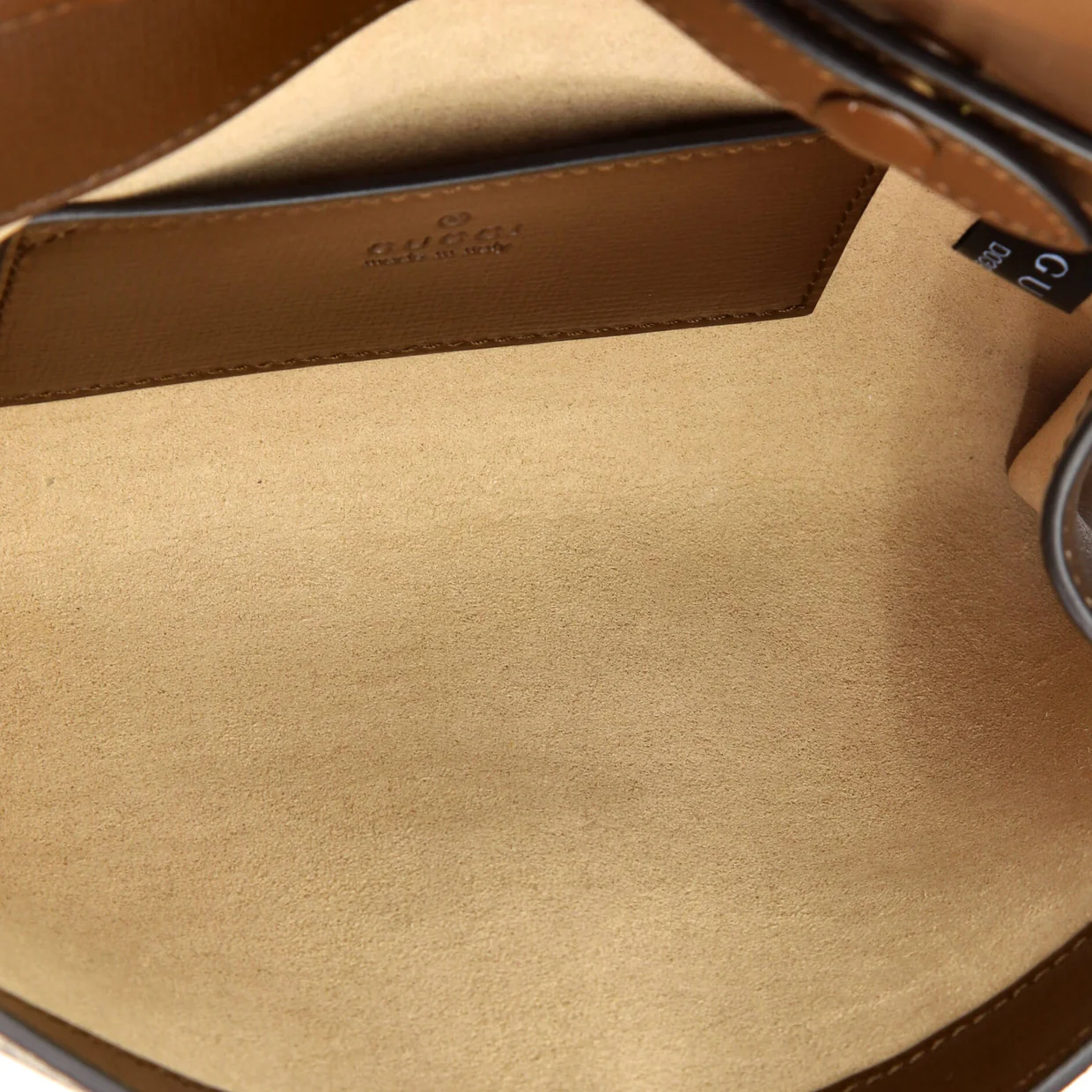 Horsebit 1955 Curved Flap Shoulder Bag GG Coated Canvas Mini - Deep Luxury