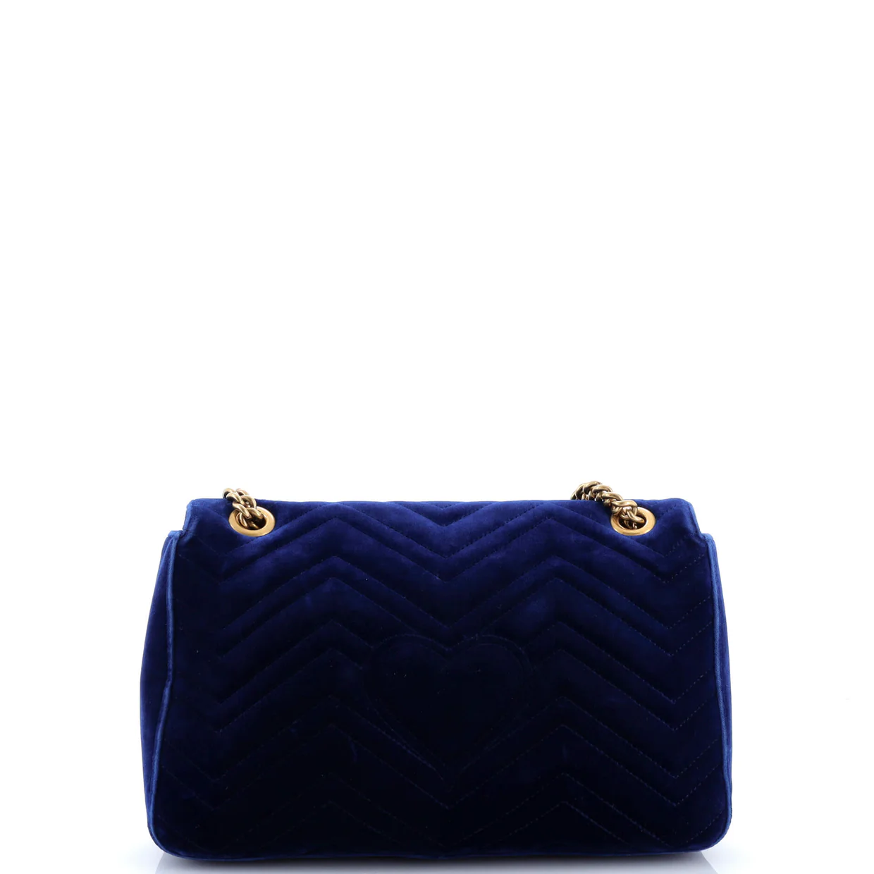 GG Marmont Flap Bag Matelasse Velvet Medium - Deep Luxury