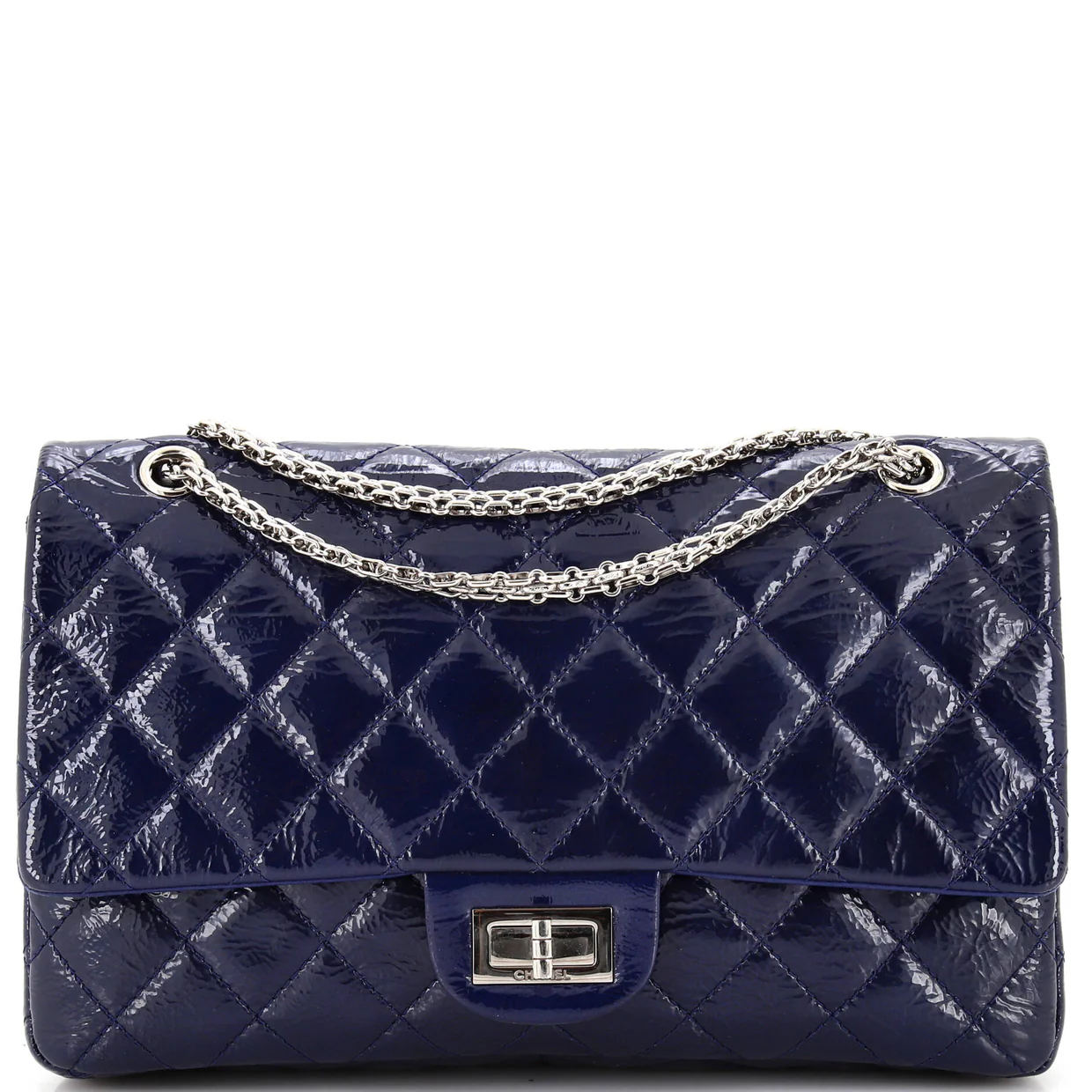 Reissue 2.55 Flap Bag Quilted Crinkled Patent 227 - Deep Luxury