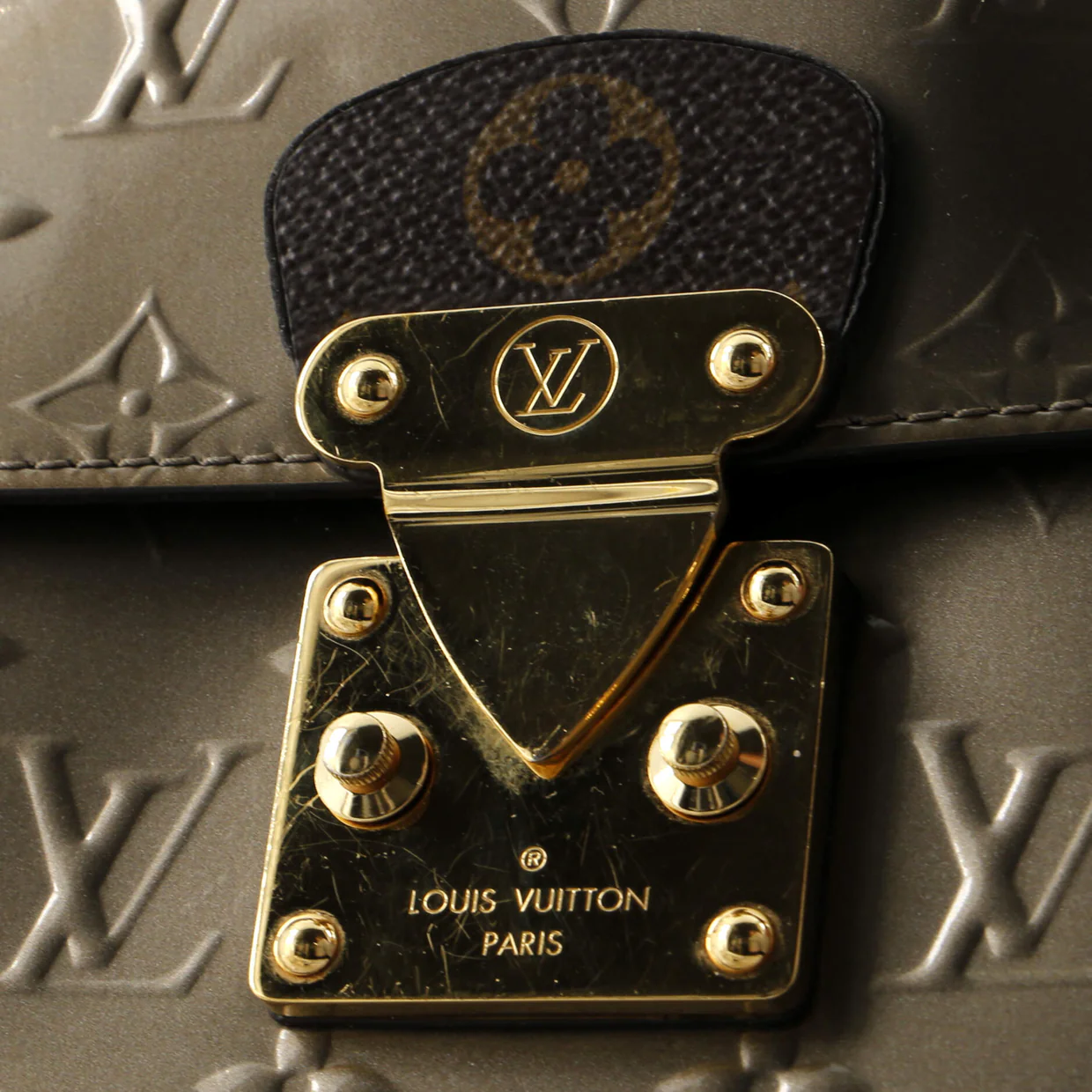 Spring Street NM Handbag Monogram Vernis with Monogram Canvas and Epi Leather - Deep Luxury