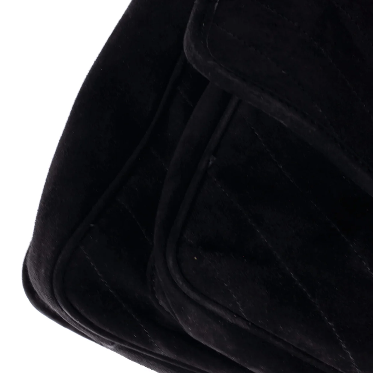 Niki Chain Flap Bag Matelasse Chevron Suede Medium - Deep Luxury