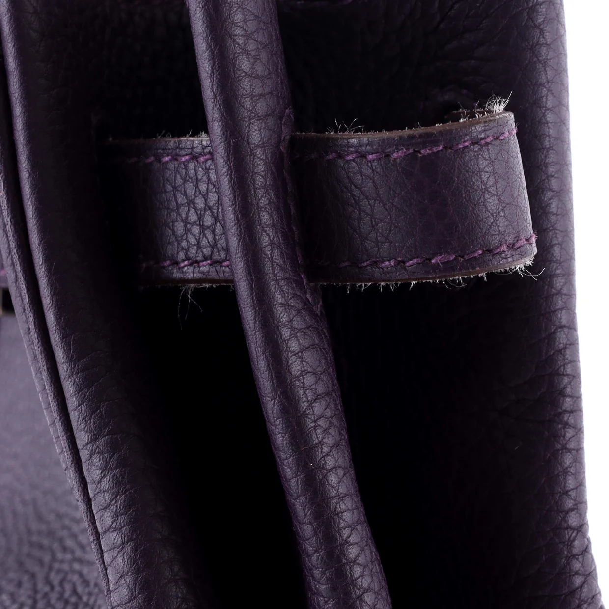 Birkin Handbag Raisin Togo with Palladium Hardware 40 - Deep Luxury